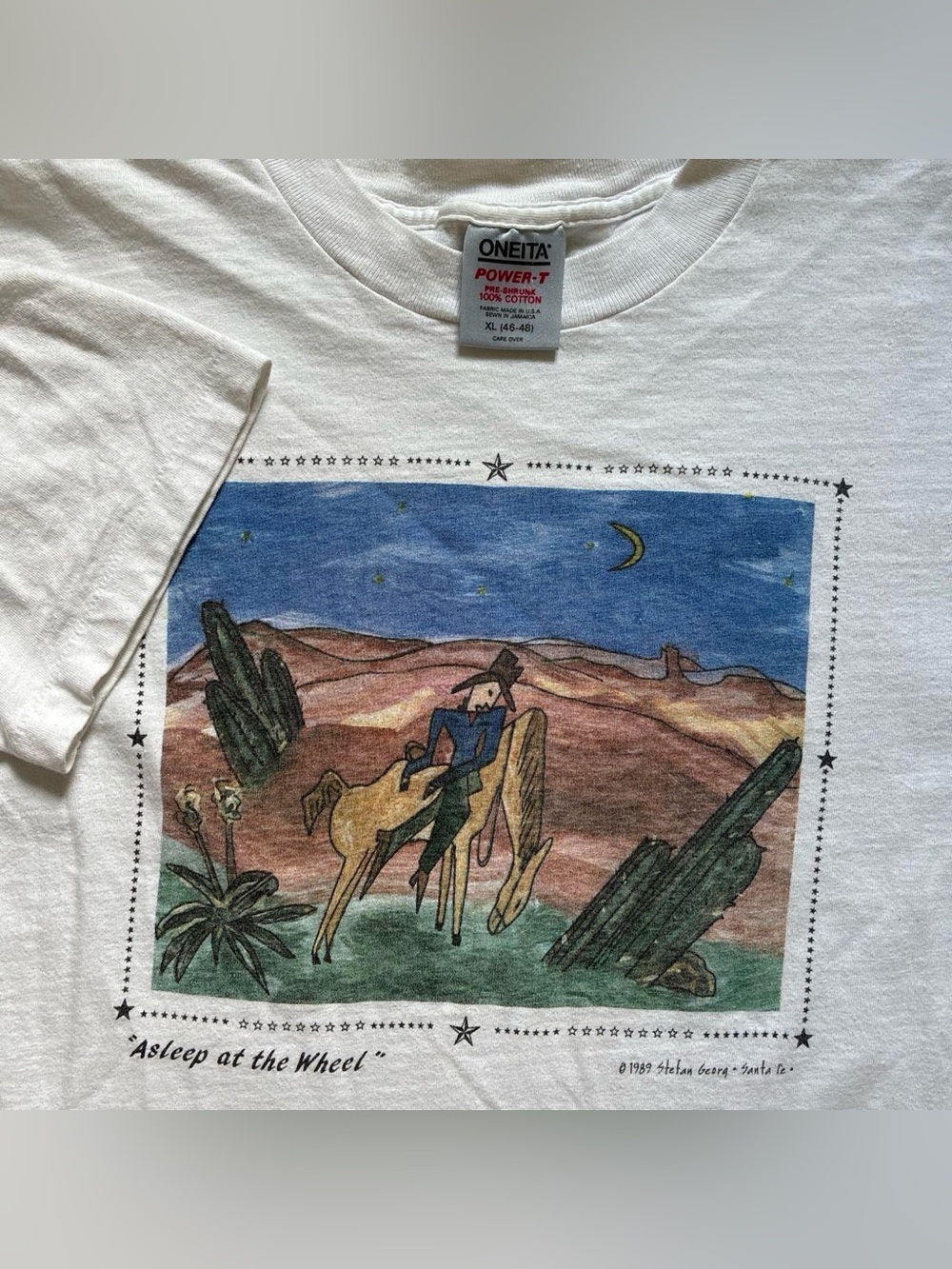 1989 Stefan Georg Western Art Tee ‘Asleep at the wheel’ 
drinking tshirt - Picture 2 of 3